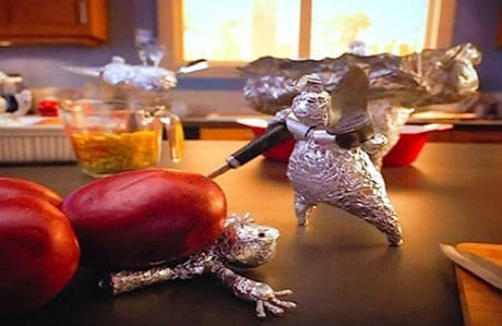 aluminum foil sculpture