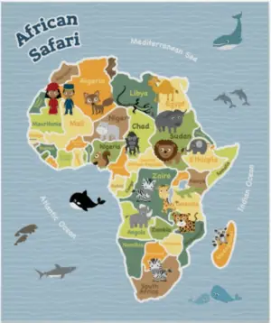 African map for kids