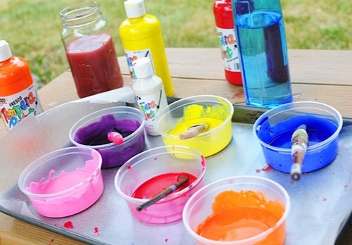 splatter paint cups