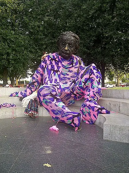 Yarn bombed Einstein