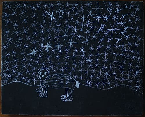 Polar bear scratch board | Artchoo.com