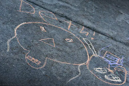 deth chalk drawing