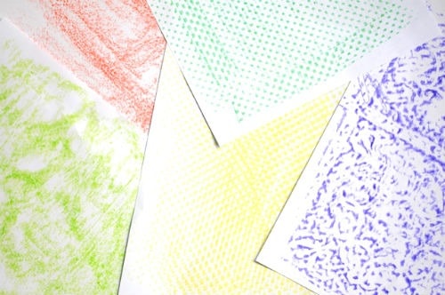 crayon rubbings art project