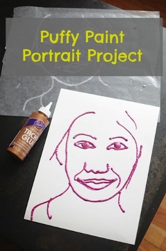 Artchoo.com • Puffy Paint Portrait Project