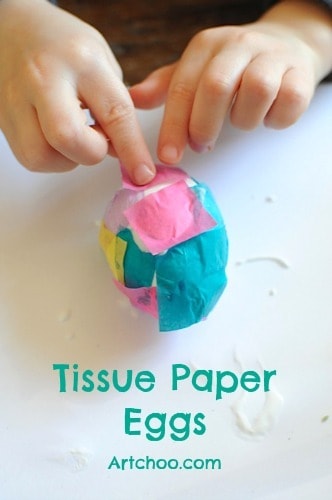 Tissue Paper Easter Egg Project