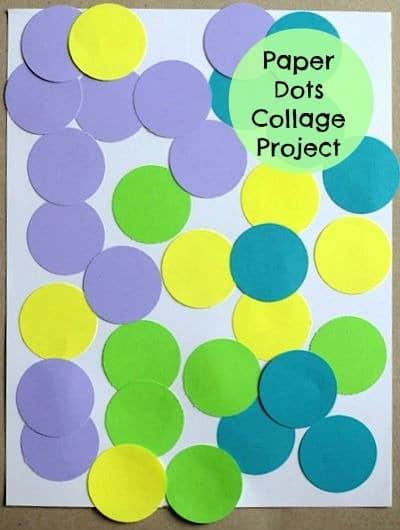 Paper Dots Collage Project for little kids- keeps them busy for a while! From Artchoo.com