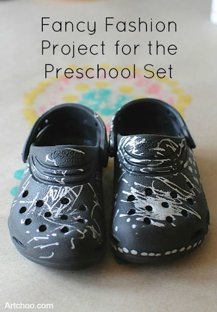 Preschooler Sharpie Shoes Project • Artchoo.com