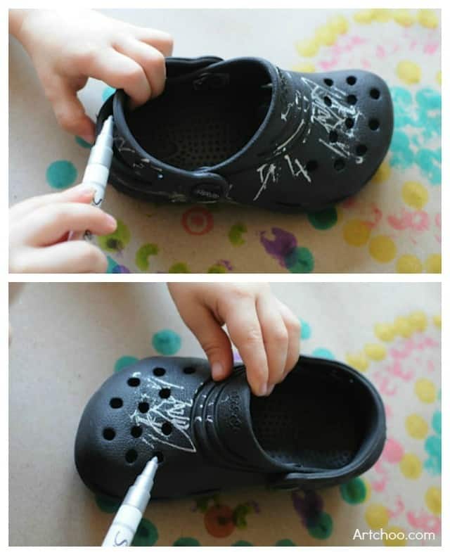 Sharpie Shoes Project for Preschoolers • Artchoo.com