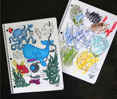 Coloring cover notebooks