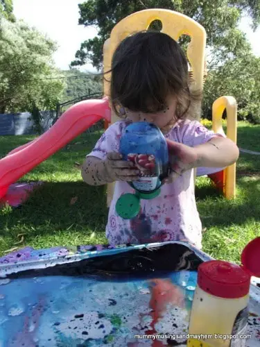 squeeze bottle painting