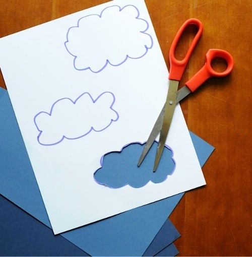 Easy Art Projects: Puffy Cloud Paintings • Artchoo.com