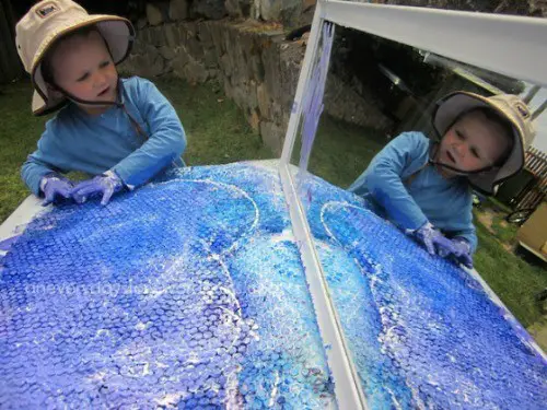 bubble wrap painting