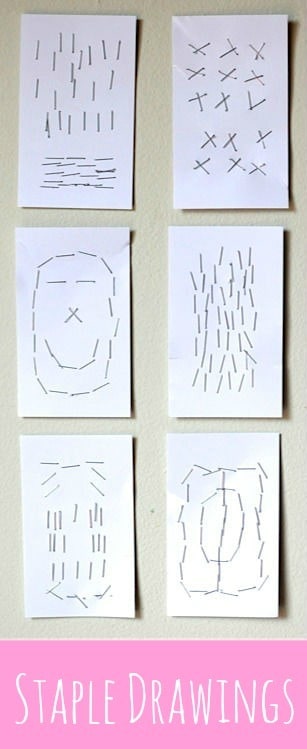 Staple art project for kids from http:/tinyrottenpeanuts.com