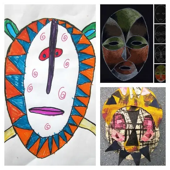 African mask projects- lots of African art projects