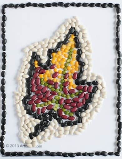 Bean mosaic project • Artchoo.com