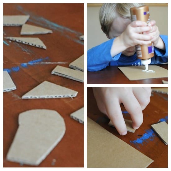 Easy art projects for kids: cardboard printmaking from Artchoo.com