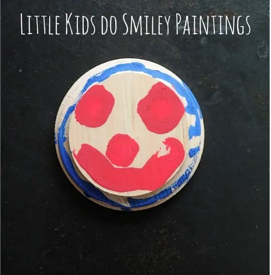 art project for little kids- smiley paintings you can keep and hang up all over the place! Artchoo.com