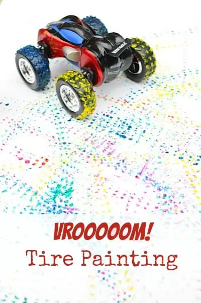 toy car tire painting • Artchoo.com