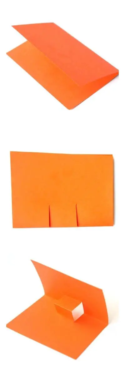 folding a pop-up card • Artchoo.com