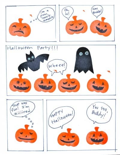 Halloween stamps comic project • Artchoo.com