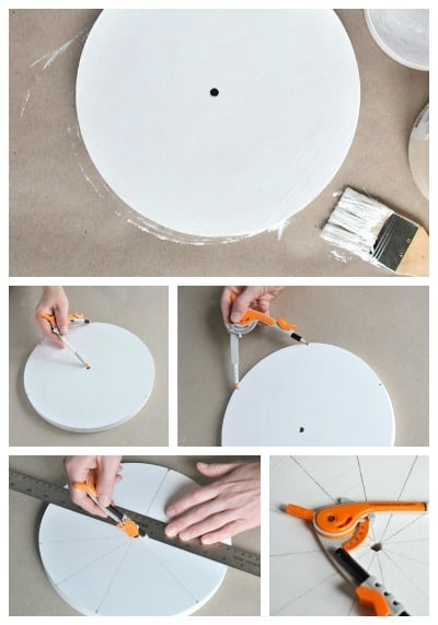 measuring a clock face for a DIY clock • Artchoo.com