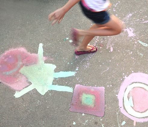 DIY sidewalk chalk