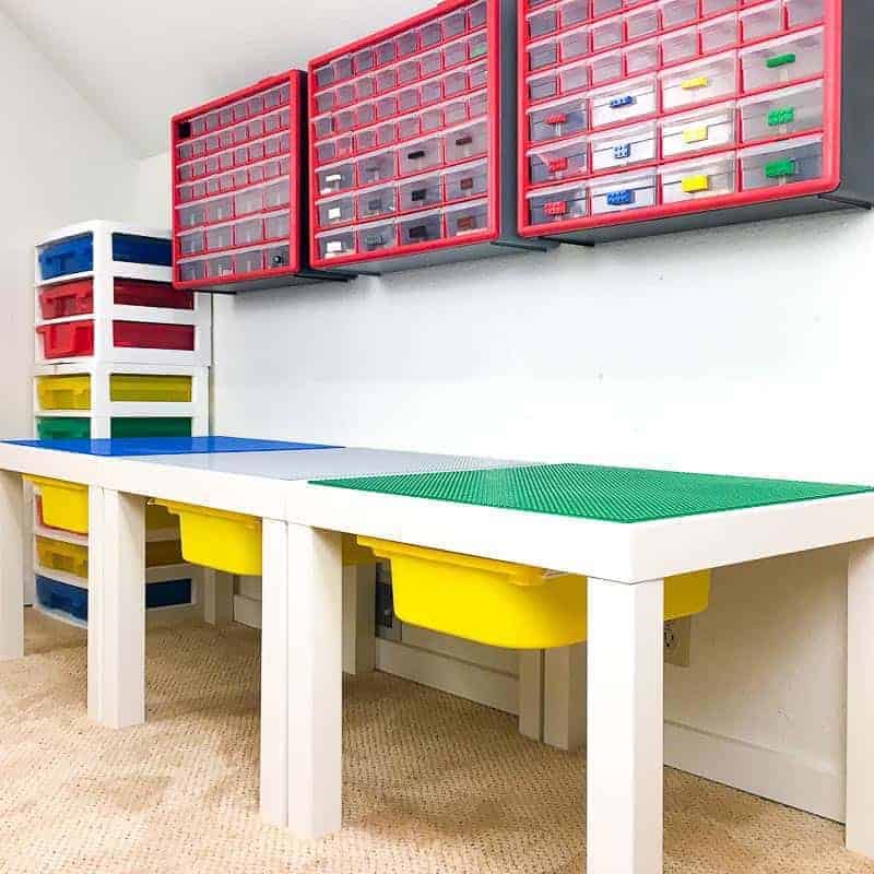 train and lego table with storage