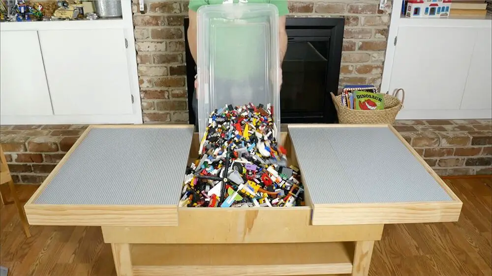 diy lego table and storage