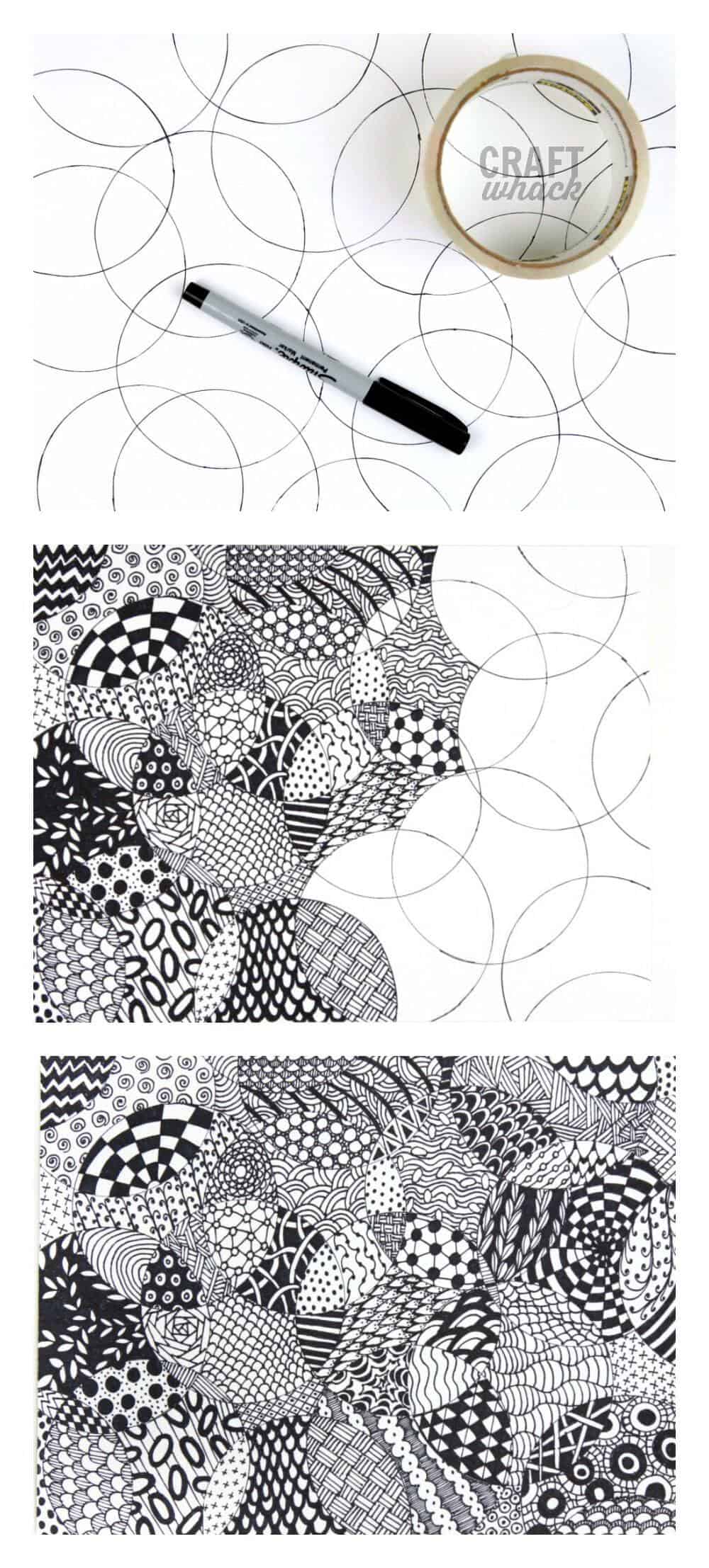 Zentangle step by step images