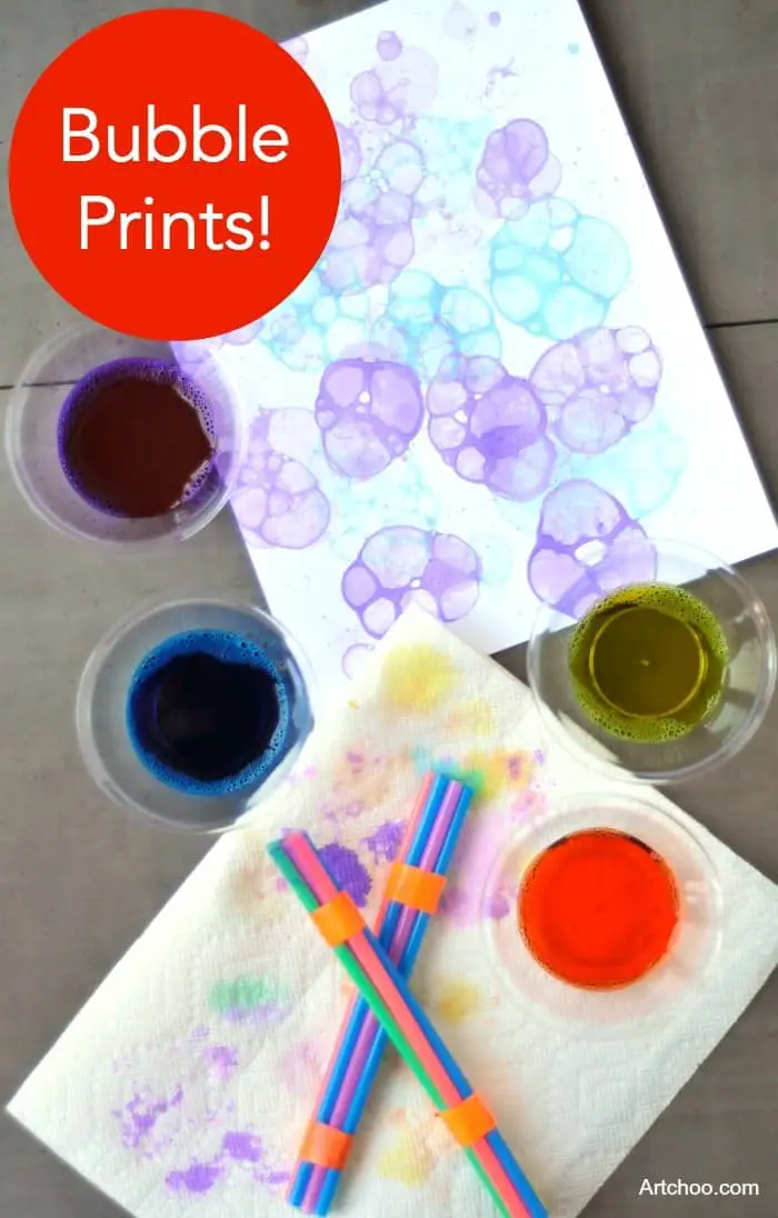 printmaking with bubbles