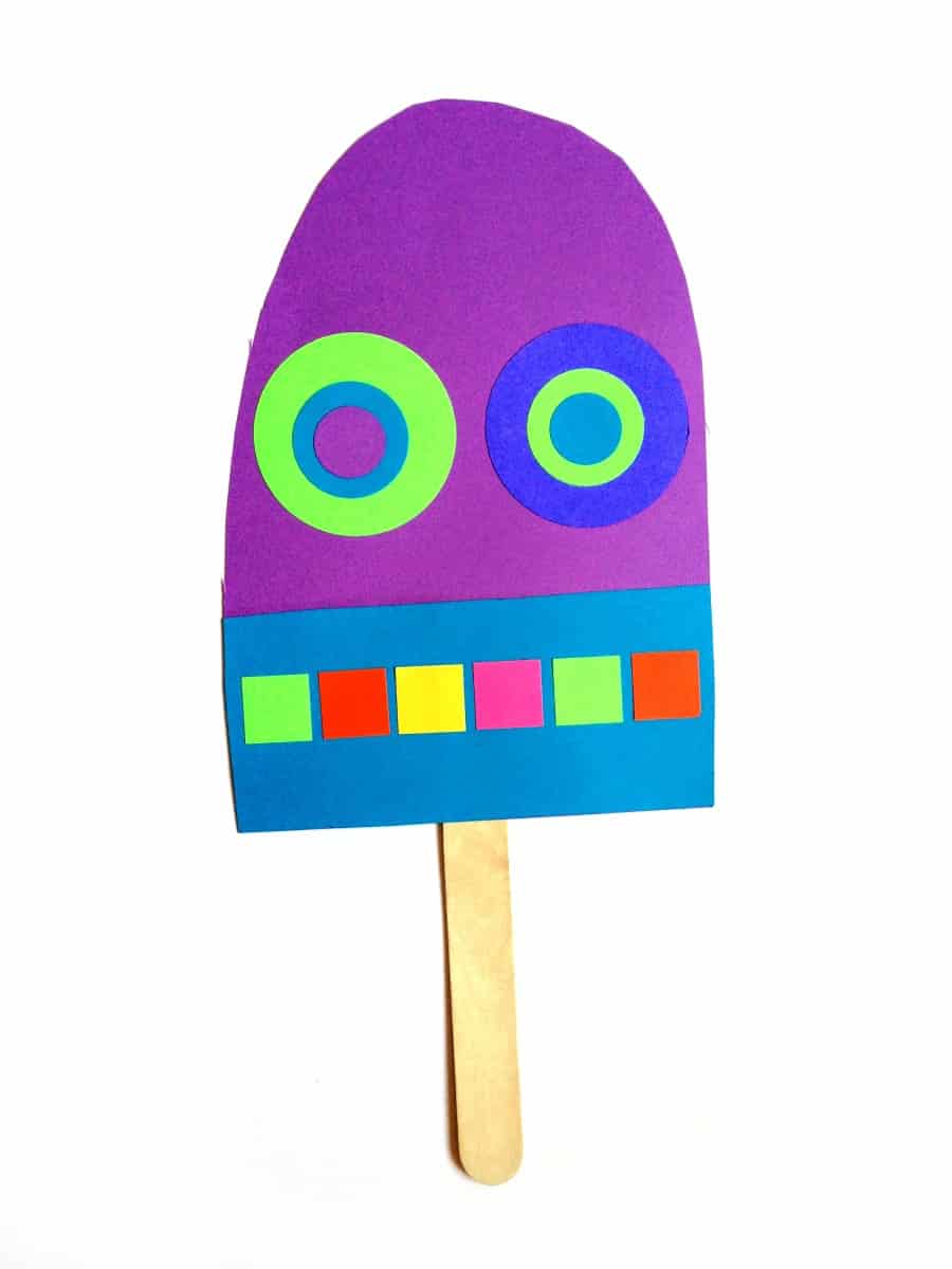 purple paper popsicle