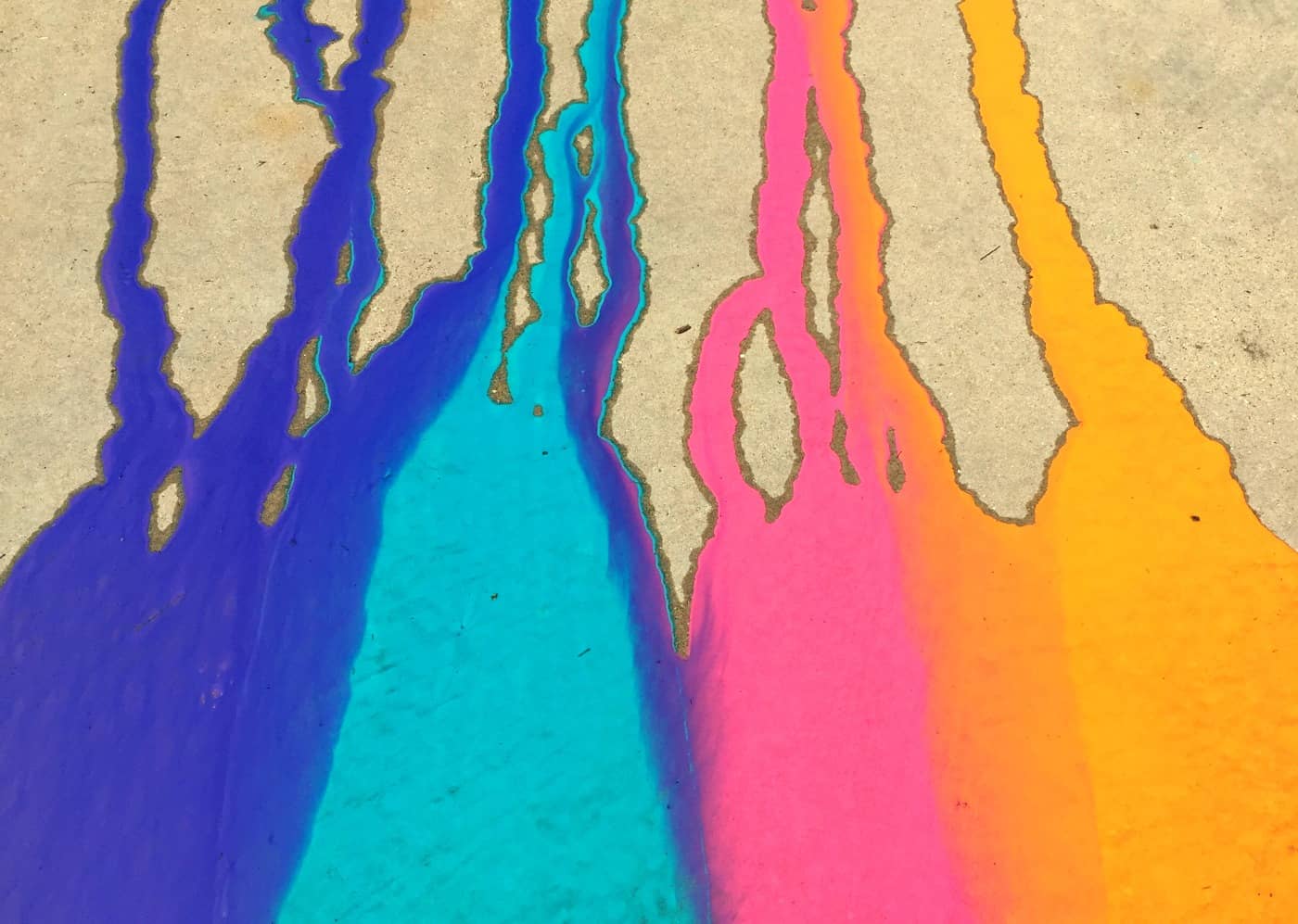 sidewalk chalk paint pouring