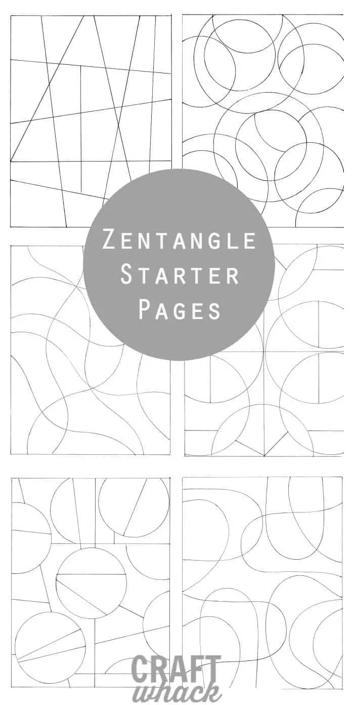 Zentangle starter pages and zentangle patterns