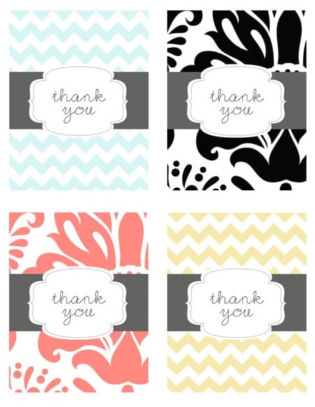 free thank you card printable