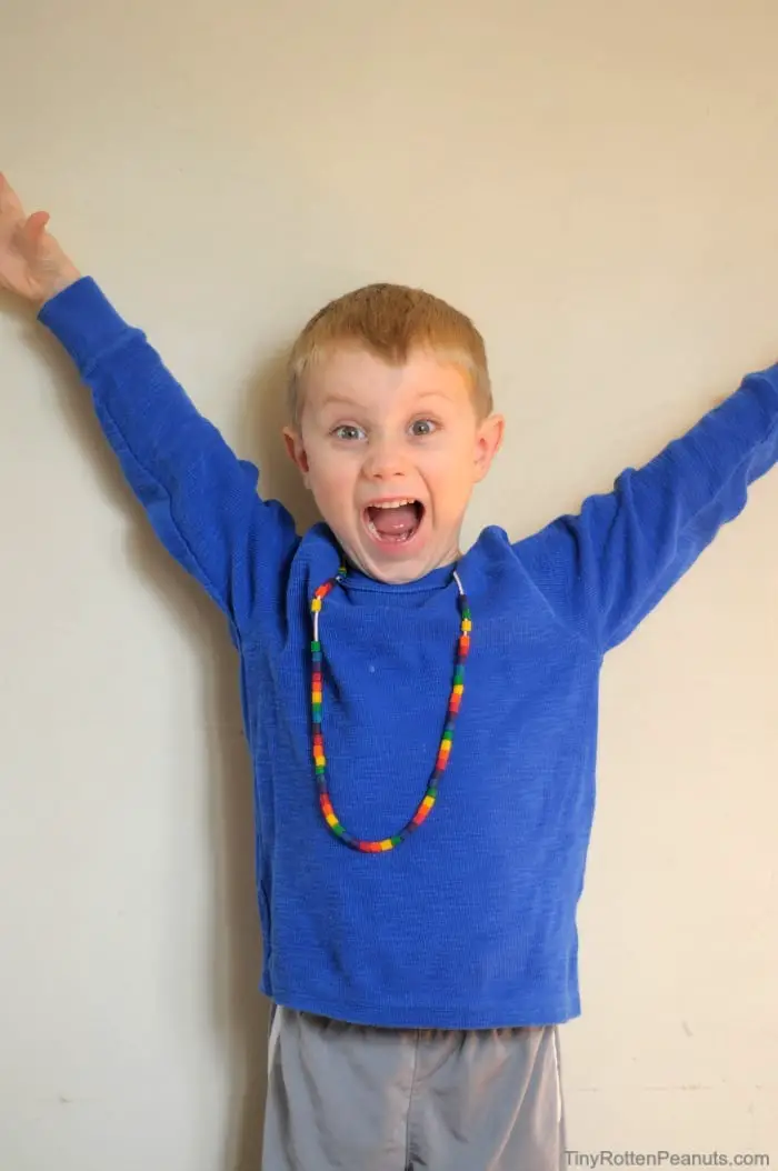 dyed pasta necklaces