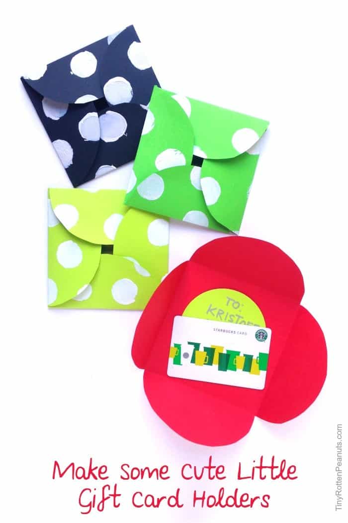 DIY gift card envelopes from Tiny Rotten Peanuts