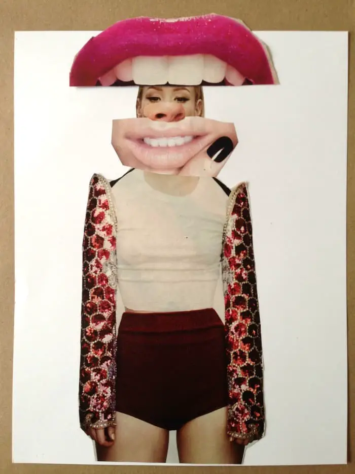 Awesome surreal magazine collage faces. TinyRottenPeanuts.com