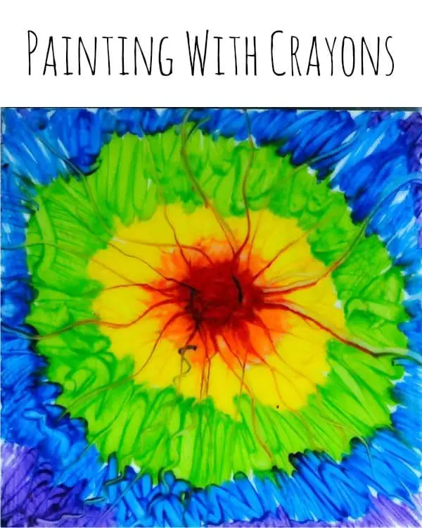 painting with crayons