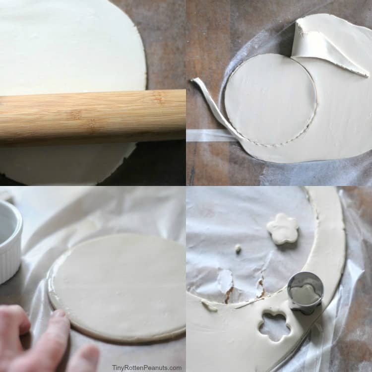 rolling out air dry clay