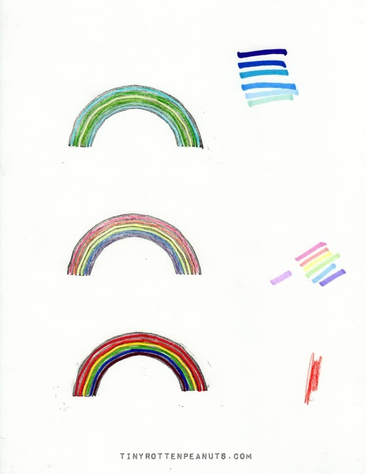 DIY rainbow stamp project