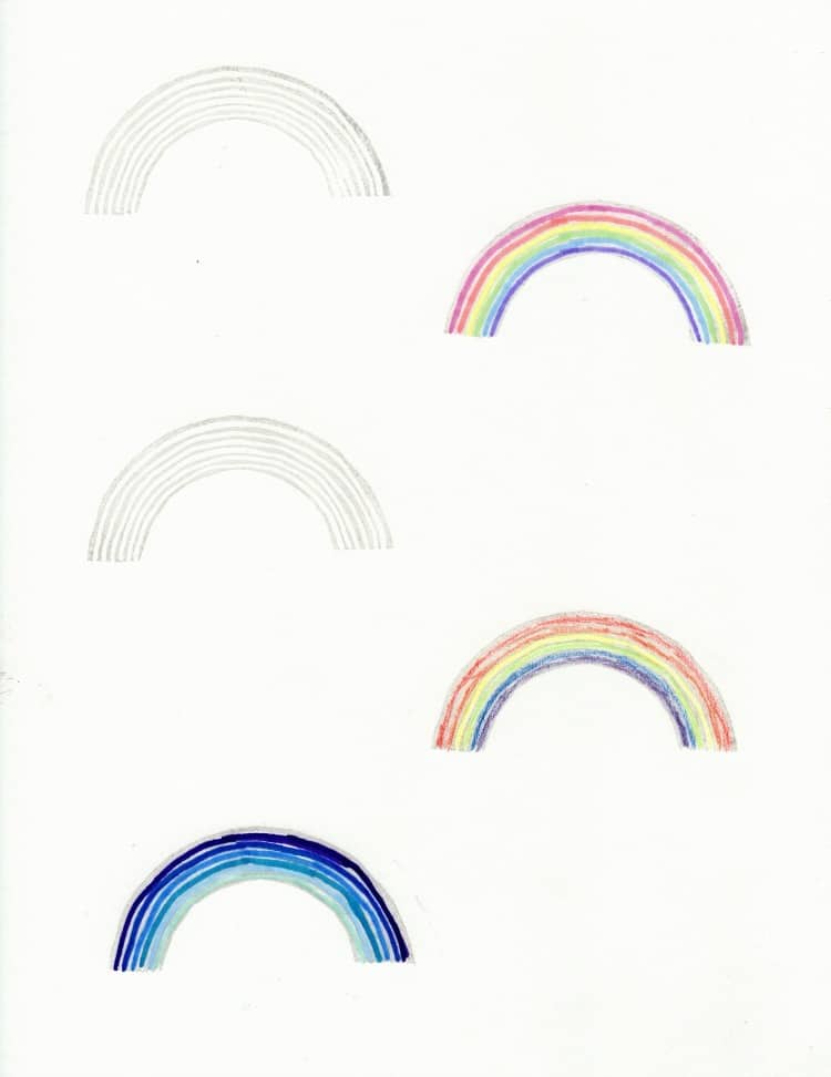 DIY rainbow stamp project