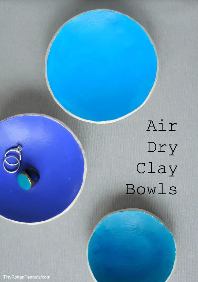 DIY air dry clay bowls- cute easy project.