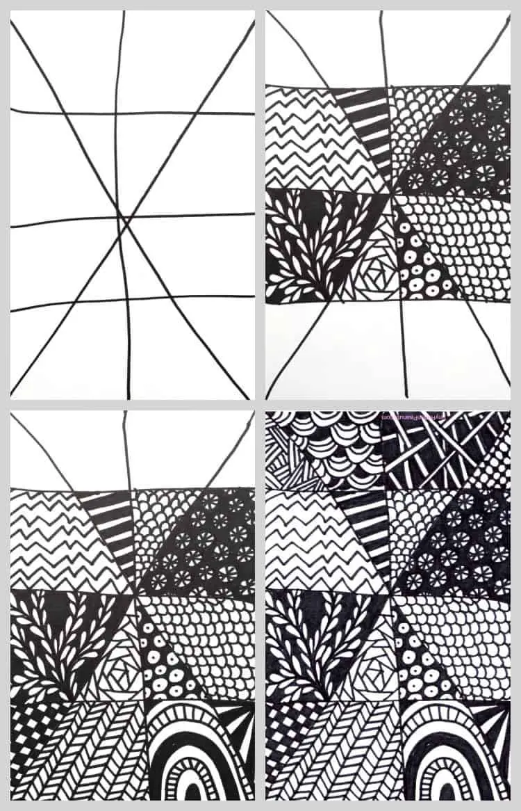 Quick and Easy Tangle Drawing · Craftwhack
