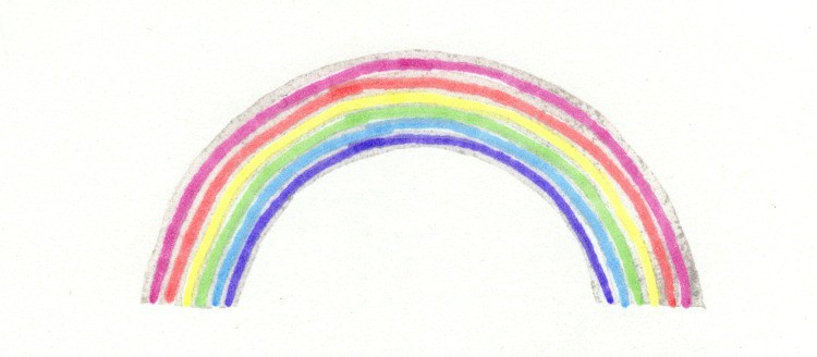 rainbow stamp