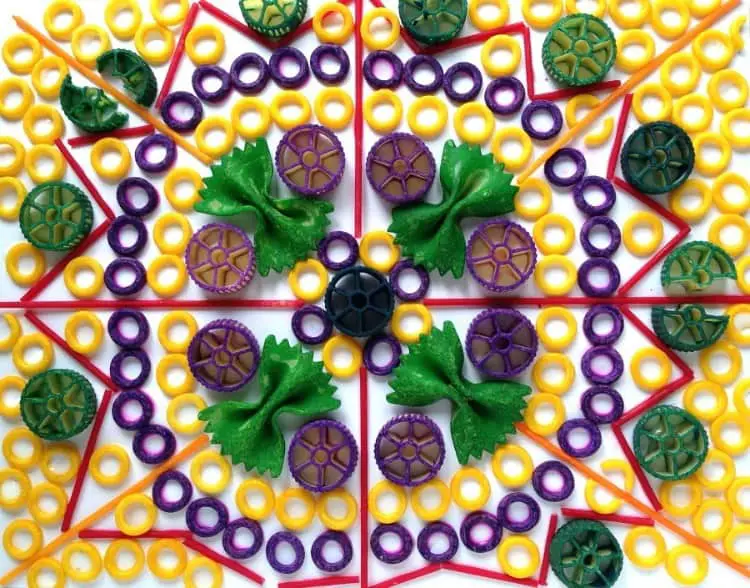 Pasta mosaic art project - Craftwhack