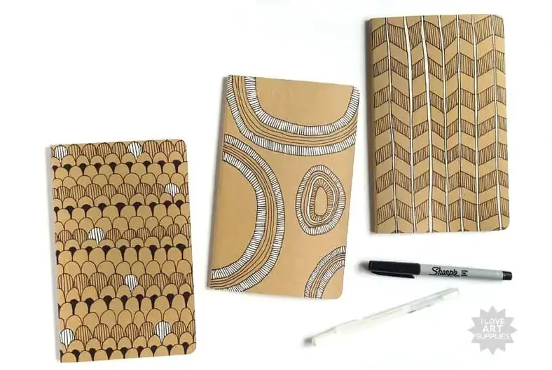 Simple Sharpie Journals and Matching Gift Wrap