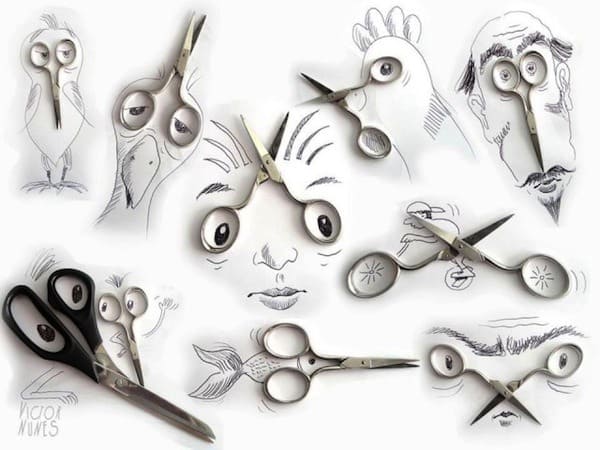Victor Nunes - drawings using everyday objects as starting points