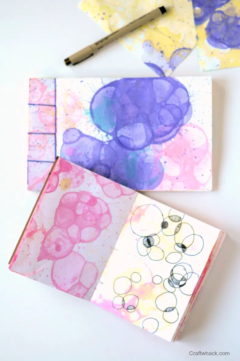 bubbleprintartjournalsdiy2