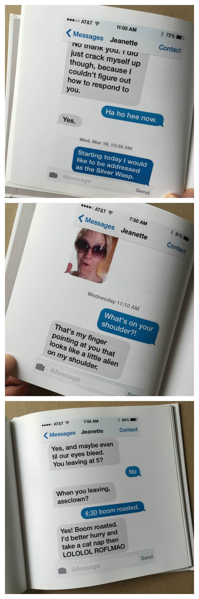 Texts turned into a book - cool gift idea