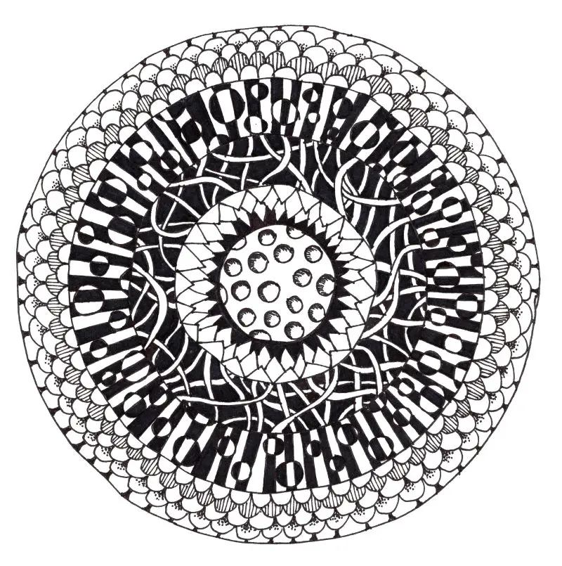 Bullseye Zentangle Project - It's actually totally easy, even though it looks hard